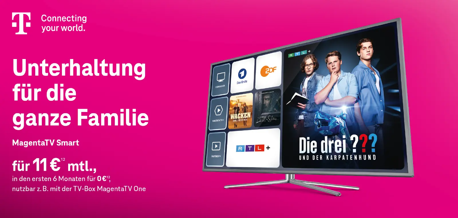 Telekom MagentaTV Smart Werbung: TV-Streaming für die ganze Familie auf Smart-TV